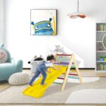 COSTWAY Kletterdreieck mit Rutsche – Holz Klettergerüst für Kleinkinder ab 1 Jahr – Bild 9