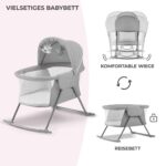 Kinderkraft LOVI Reisebett 3in1 – Stubenwagen, Babywiege & Schaukelanlage bis 9 kg – Bild 6
