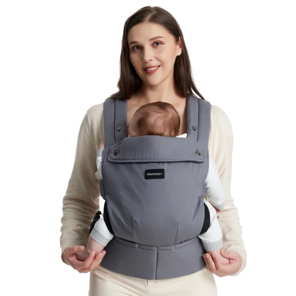 Momcozy Babytrage 100% Baumwolle – Ergonomische M-Position ab Geburt bis 20 kg