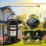 SCNNC Solar-Hängelaternen 2er Set – IP65 Wasserdicht mit LED Warmweiss für Garten & Terrasse – Bild 5