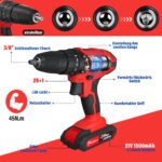 21V Akkubohrer-Set mit 2 Akkus & 29-teiligem Zubehör – 45Nm Drehmoment für Haus & Heimwerk – Bild 2