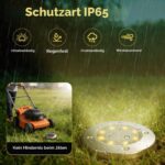 SLWOO 8er Set Solar Bodenleuchten – IP65 Warmweiss Gartenbeleuchtung für Aussen – Bild 3
