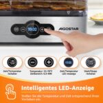 Aigostar Crispy Dörrautomat 240W mit Temperaturregler – Profi-Dehydrator für Obst, Fleisch & Gemüse – Bild 4