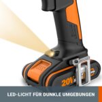 WORX WX100 Akku-Bohrschrauber 20V mit 2Ah Akku – 30Nm Drehmoment für Heimwerker – Bild 6