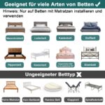 YUENFONG Kinderbettgitter 60cm – Höhenverstellbar mit 5 Positionen für sicheren Rausfallschutz – Bild 8