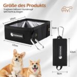 COOWONE Faltbarer Hundenapf 2er Set – Tragbarer Reisenapf mit Karabiner für Hunde & Katzen – Bild 7