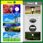 8er Set Solarleuchten für Außen mit 3000K Warmweiss – Wasserdichte Gartenlampen mit Auto Ein/Aus – Bild 4
