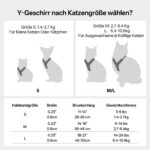 BuddyArmor Y-Form Katzengeschirr Ausbruchsicher – Gepolstertes Softgeschirr für kleine bis grosse Katzen – Bild 6