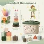 Auezona 5-in-1 Montessori Spielzeug ab 6 Monate – Sensorik & Motorik Lernset – Bild 2
