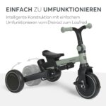 Kikka Boo ALUMA 8-in-1 Dreirad ab 1 Jahr mit Schubstange – Faltbares Kinderfahrzeug – Bild 8