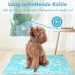Pawtasy Kühlmatte Hunde & Katzen M (65x50 cm) – Selbstkühlend mit ungiftigem Gel – Bild 3