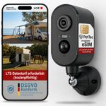 PET.TEC Cam Free 4G Überwachungskamera – 3MP Outdoorkamera mit Akku & Schwenkfunktion