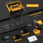 SundpeyPRO 21V Akku-Schlagbohrschrauber mit Bürstenlosem Motor – 120Nm & 35-tlg. Zubehör – Bild 2