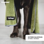 FLUFFINO Hundehandtuch 2er Set 120x70cm – Mikrofaser mit Handschlaufen für alle Hundegrösszen – Bild 2