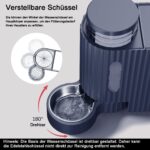 Gardner Pet Automatischer Futterspender mit 2 Edelstahlnäpfen – Schwerkraftsystem für Katzen & Hunde – Bild 4