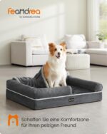 Feandrea Orthopädisches Hundebett 91x63cm – Wasserdicht mit abnehmbarem Bezug – Bild 2