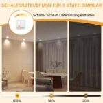 Aulaiyi LED Einbaustrahler 230V 5.5W IP44 Dimmbar – 6er Set Deckenspots Warmweiß – Bild 4