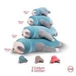 UNUS Faultier Kuscheltier Kissen 50 cm Türkis – Seitenschläfer- & Stillkissen – Bild 6