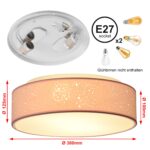 Zedelmaier Deckenlampe Ø38cm Rosa – Stofflampenschirm mit Sternenhimmel für jeden Raum – Bild 8