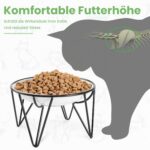 Wellbro Erhöhter Keramik-Katzennapf 2er-Pack – Gegen Erbrechen & Schnurrhaarverschleiss – Bild 2