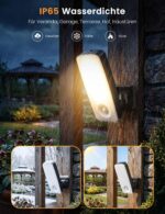Ledronix 10000mAh LED Wandleuchte mit PIR-Bewegungsmelder – IP65 Aussenlampe mit Fernbedienung – Bild 7