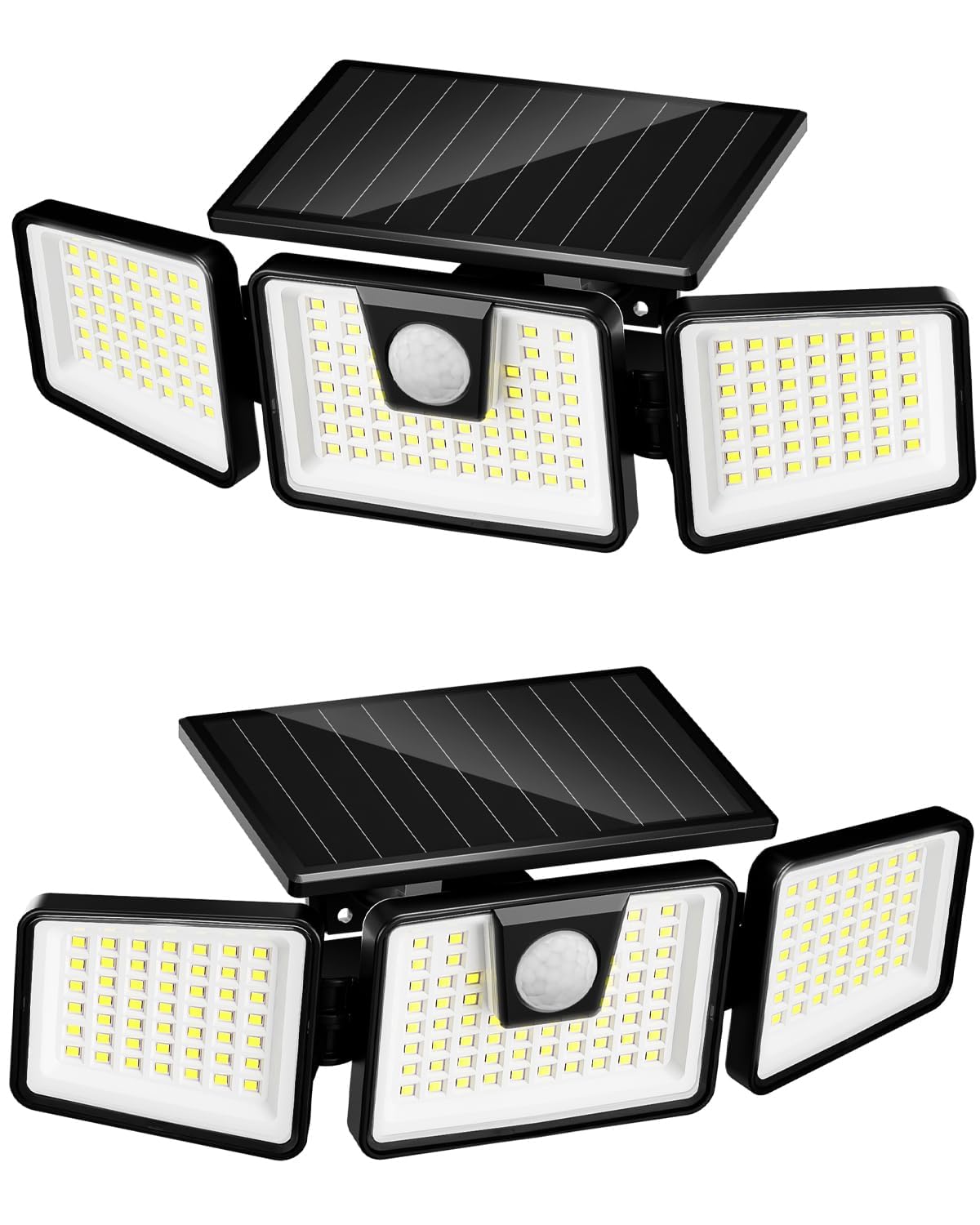 FLOWood Solar-Wandleuchte mit Bewegungsmelder, 156 LED, 270° – 2er Set für Aussen