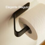 Toilettenpapierhalter Schwarz selbstklebend – Designfabrik Hamburg WC Halter ohne Bohren – Bild 4