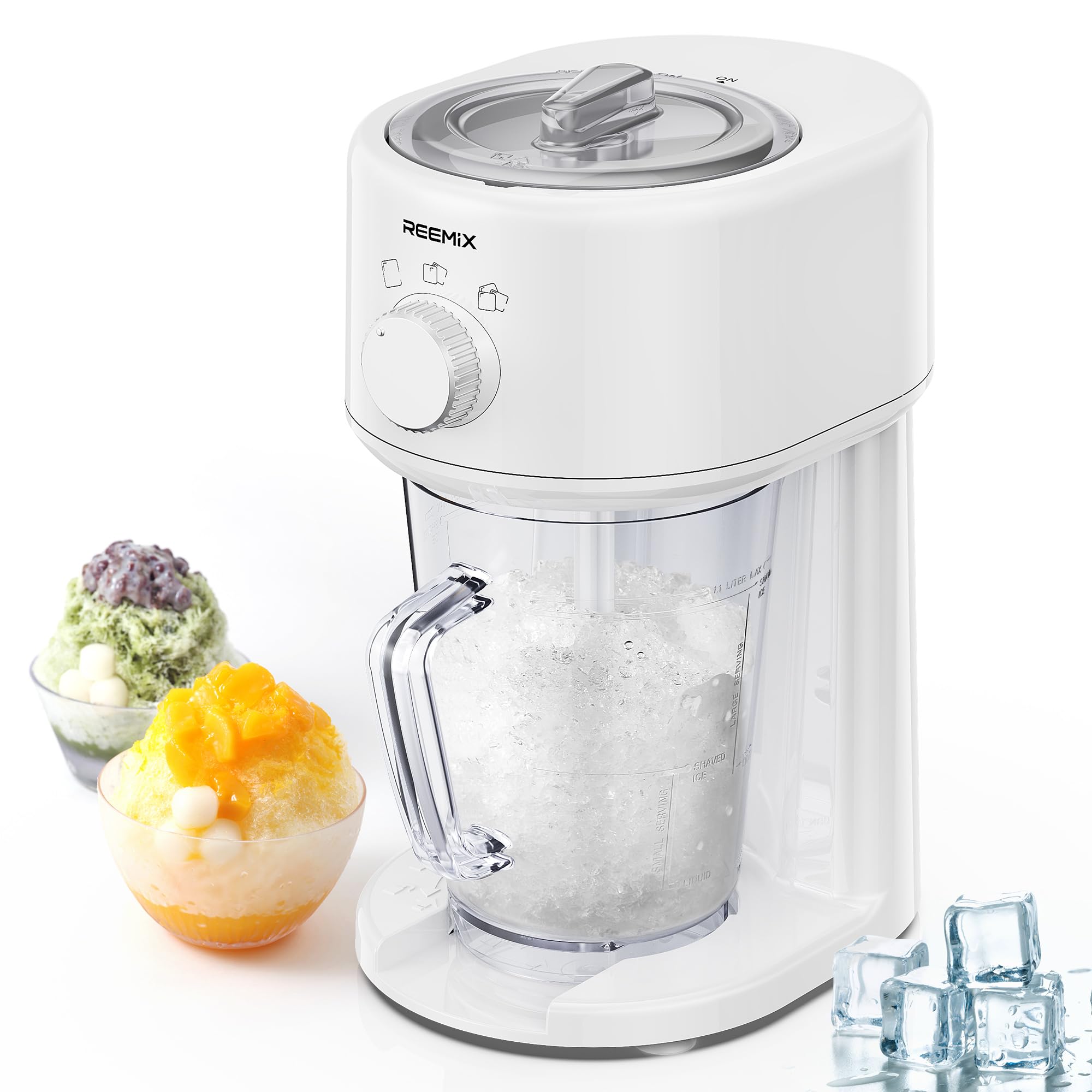 Reemix Slushy Maker Ice Shaver – Eismaschine mit 3 Modi & Edelstahlklingen für Slush-Eis