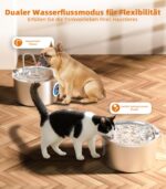 UPAWPIA 3.2L Katzenbrunnen Edelstahl mit 8 Filtern – Ultra leise Trinkbrunnen für Katzen – Bild 7