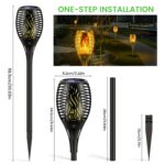 Lafhome Solar Flammenlicht 4er Set mit 33LED – Realistischer Flammeneffekt für Garten & Terrasse – Bild 7
