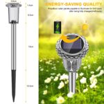 Auting 6er Set Solarleuchten Garten – LED Wegeleuchten Kaltweiß IP65 Wasserdicht – Bild 3