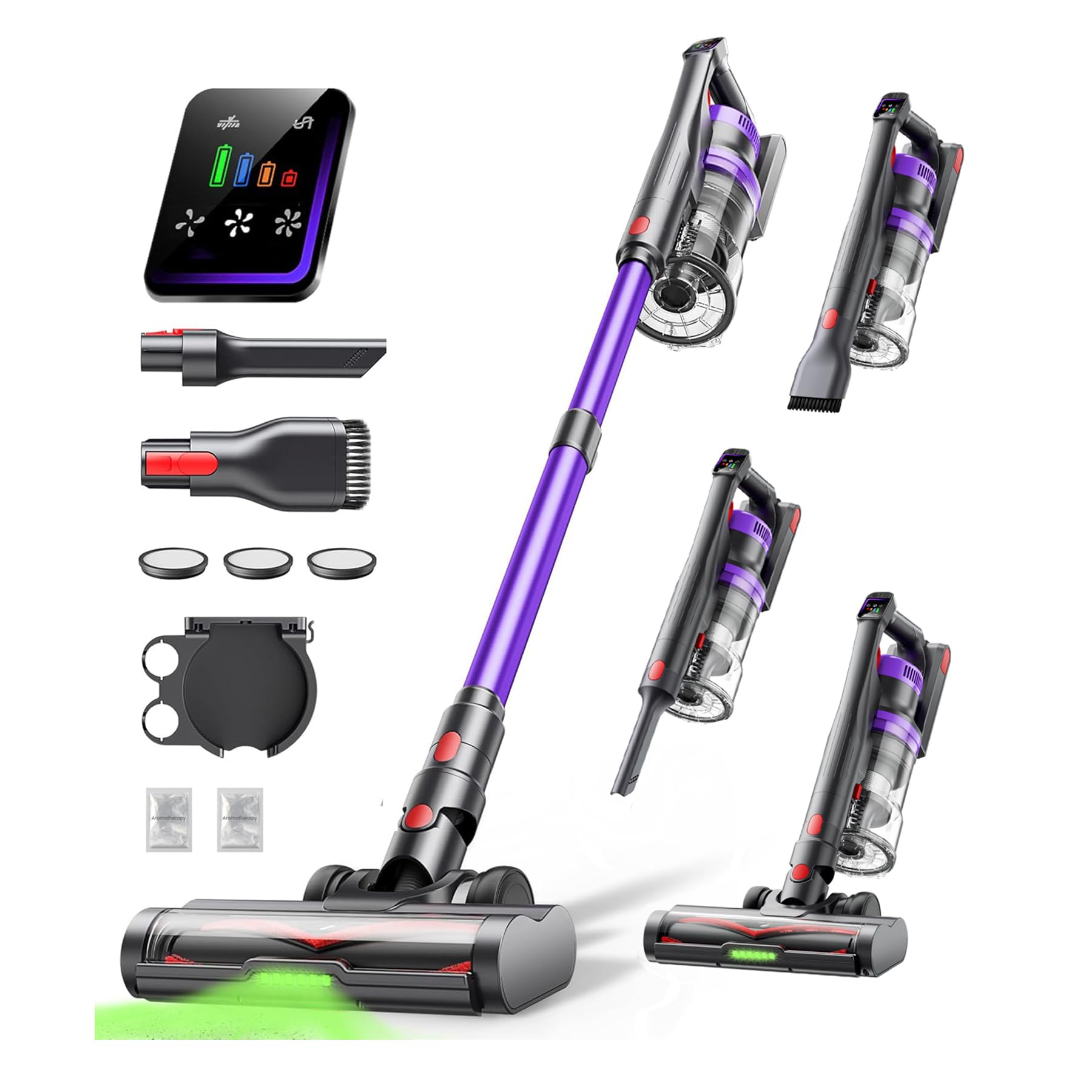 Powerffy Knight 10 Akku-Staubsauger 600W/45kPa – Kabellos mit HD-Display & Aromatherapie