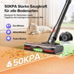 Lubluelu Akkustaubsauger 50kPa – Kabellos mit 50 Min Laufzeit & Smart Display – Bild 3