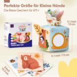 hahaland Baby Montessori Spielzeug ab 6 Monaten – Wald-Tücherbox mit Seidentüchern & Spiegel – Bild 2