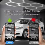DIKHEE Garagenlampe LED 192W 6500K Sechseck – Verformbare Werkstatt Deckenleuchte für Garage & Lager – Bild 2