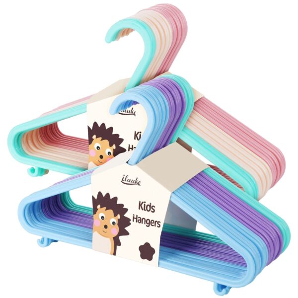 ilauke 40er Set Kinderbügel 28,5 cm – Rutschfest & Platzsparend für Babykleidung