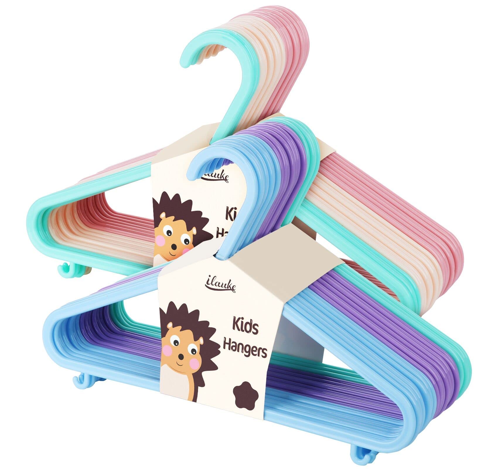 ilauke 40er Set Kinderbügel 28,5 cm – Rutschfest & Platzsparend für Babykleidung