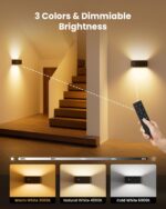 FULNIX LED-Wandleuchte mit Bewegungsmelder & Fernbedienung – 8000mAh Akku für Schlafzimmer – Bild 5