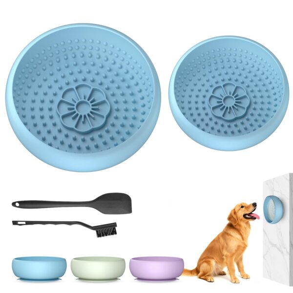 Pawinner 2-in-1 Schleckmatte Hund – Anti-Schling Napf Set mit Saugnäpfen aus Silikon