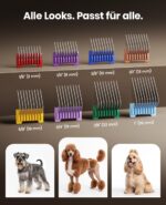 oneisall Profi Hundeschermaschine mit DLC-Klinge & 8 Aufsteckkämmen – 9000 RPM für alle Felltypen – Bild 7