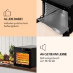 Klarstein Dörrautomat mit 6 Gittern & 24H Timer – Food Dehydrator 700W für Obst, Gemüse & Fleisch – Bild 7