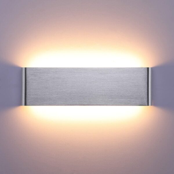 Lightsjoy 16W LED Wandleuchte Up-Down 32cm Silber – Warmweiss IP44 für Innen