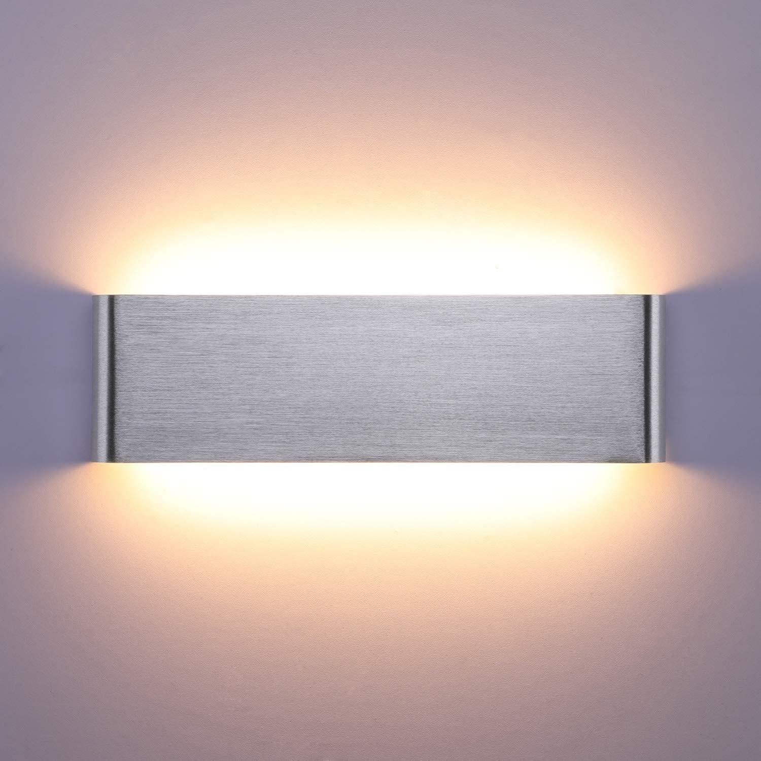 Lightsjoy 16W LED Wandleuchte Up-Down 32cm Silber – Warmweiss IP44 für Innen
