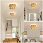 NUODIFAN Boho Deckenlampe 40 cm Jute – Rustikale Hängeleuchte E27 für Wohnzimmer – Bild 7