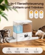 ROJECO 2-in-1 Futterautomat & Wasserspender 5L – Programmierbarer Futterspender für Katzen & kleine Haustiere – Bild 2