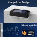 Solpex Solar-Zaunleuchten 8er Set – Warmweiß Terrassenleuchten wasserdicht für Außen – Bild 4