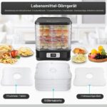 Nictemaw Dörrautomat 400 W mit 8 Tabletts – Temperaturregler 35–70°C für Obst, Gemüse & Fleisch – Bild 7