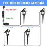 LAMPELIP 4er Pack LED Gartenstrahler 14M mit Zeitschaltuhr – Wasserdicht IP65 für Garten & Terrasse – Bild 6