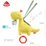 Fehn Mini-Spieluhr Dino – Kuscheltier mit Mozarts Wiegenlied für Babys – Bild 2