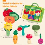 hahaland Montessori Spielzeug ab 6 Monate – Bauernhof Rüben Ziehen Set für Sensorik & Motorik – Bild 2